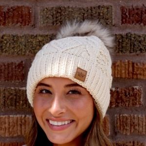 Cream Beanie